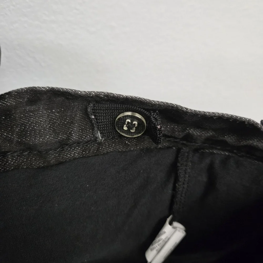 Childrens Place Black Denim Pleated Skort Skirt Girls‎ Adjustable Waist Size 6